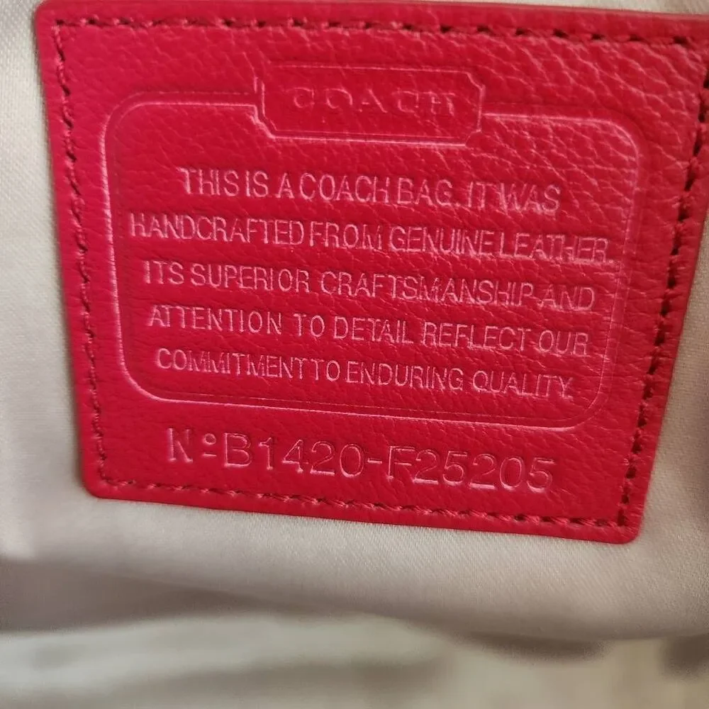 Coach Shoulder Bag‎ Taylor Red Leather Double  Handle Zipper Closure Tote